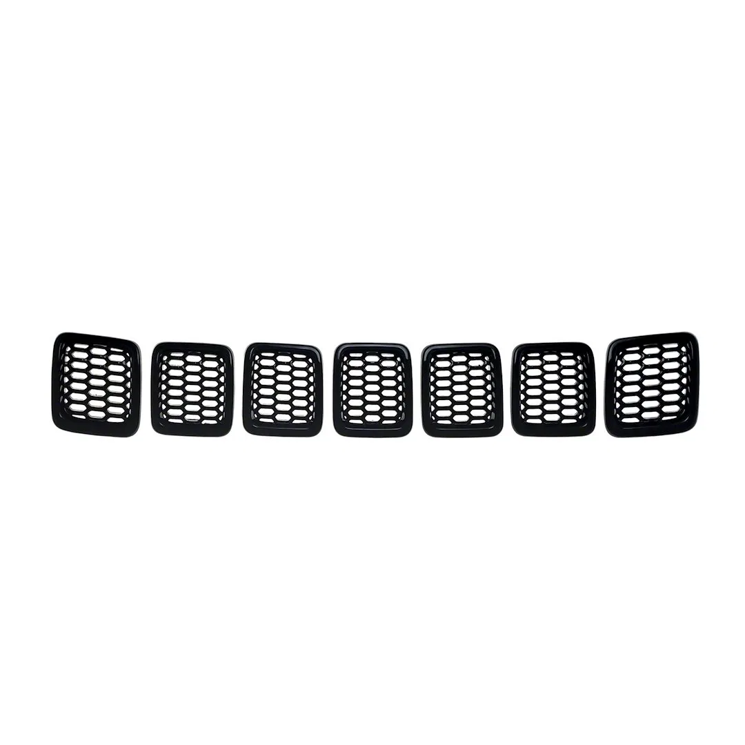 ABS6478B – COAST2COAST Grille Insert, Overlay 7 Piece Black ABS Plastic